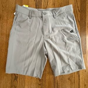 Adidas Men's Light Gray Flat Front Shorts